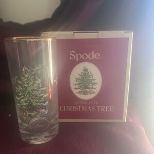 Spode Christmas Tree Glass with Gold Rim